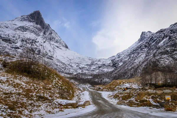 Krajobraz Fjordvegen Północnej Norwegii — Zdjęcie stockowe