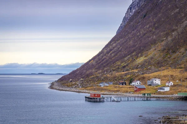 Small Village Rekvik Island Kvaloya North Norway — Stock Photo, Image