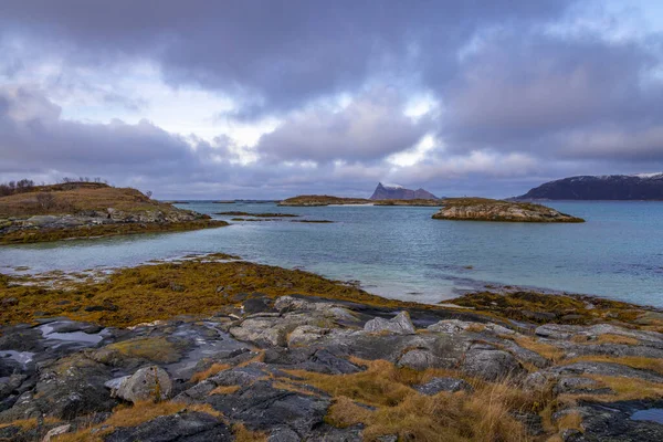 Sommaroy Havskust Troms Finnmark Län Norge — Stockfoto