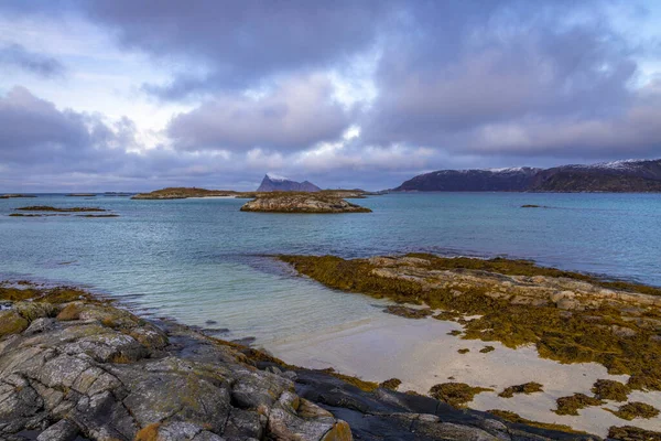 Sommaroy Moře Pobřeží Troms Finnmark Kraj Norsko — Stock fotografie