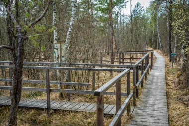 Avusturya 'nın İbmer Mağribi, Oberosterreich bölgesindeki ahşap yol.
