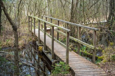 Avusturya 'nın İbmer Mağribi, Oberosterreich bölgesindeki ahşap yol.