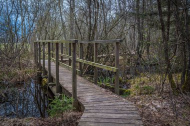 Avusturya 'nın İbmer Mağribi, Oberosterreich bölgesindeki ahşap yol.