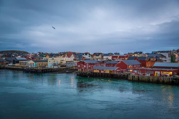 Small town Vardo at the Barents Sea in Norway