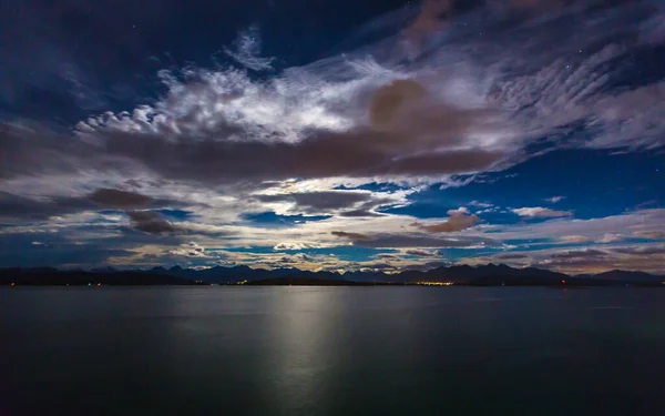 Paisaje Del Mar Noruego Con Costa Rocosa Atardecer — Foto de Stock