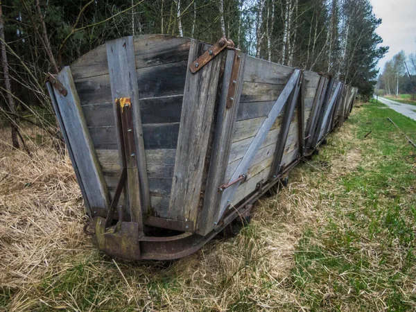 Old Wooden Goods Waggons Removal Peat Vogelparadies Weidmoos Salzburg Austria — Stock Photo, Image