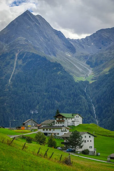 Όμορφο Ορεινό Τοπίο Alp Στο Burgstein Oetztal Τιρόλο Αυστρία — Φωτογραφία Αρχείου