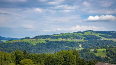 Bregenzerwald Alp Dağı manzarası, Vorarlberg, Avusturya