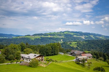 Bregenzerwald Alp Dağı manzarası, Vorarlberg, Avusturya