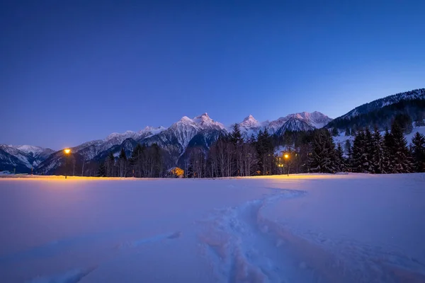 Paysage Hivernal Burserberg Tschengla Autriche — Photo