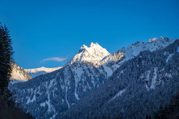 Hory Údolí Montafon Rakousku Klostertal — Stock fotografie