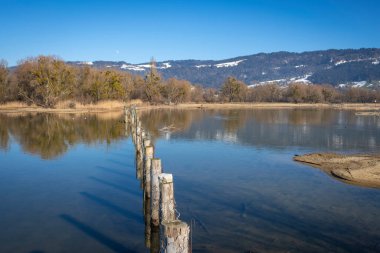 Alplerdeki Constance Gölü 'ndeki yansımalar