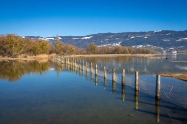 Alplerdeki Constance Gölü 'ndeki yansımalar