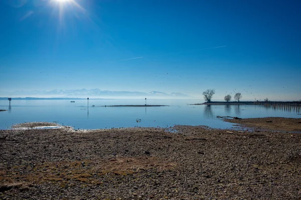 Refleksi Danau Constance Alpen — Stok Foto