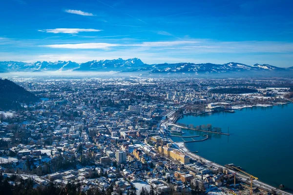 Uitzicht Bregenz Aan Het Bodenmeer — Stockfoto