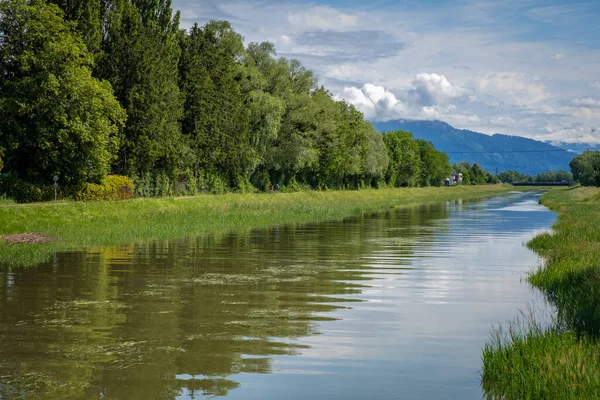 Rhein Flood Hard Lake Constance — Stock Photo, Image