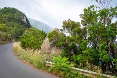 İspanya, Kanarya Adaları 'ndaki güzel dağ manzarası 