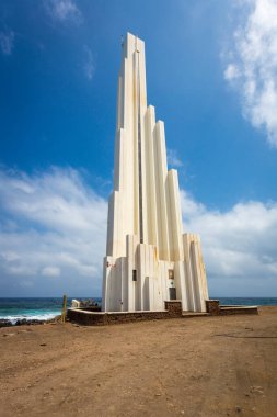 Punta del Hidalgo deniz feneri Tenerife, Kanarya Adaları, İspanya