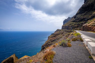 Tenerife 'deki Teno Kayalıkları' ndan geçen tehlikeli kıyı yolu 