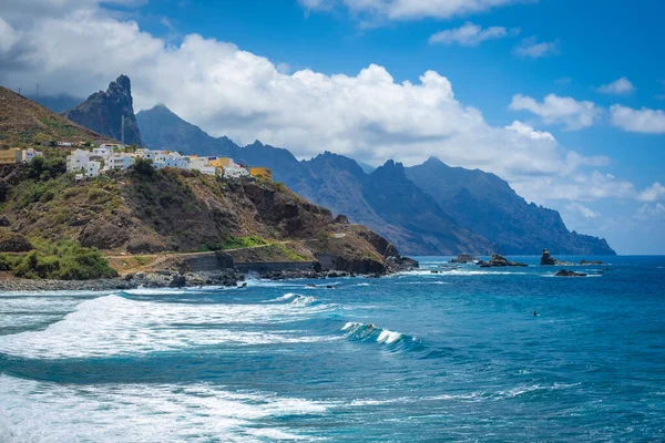 Costa Marítima Rochosa Nas Ilhas Canárias Espanha — Fotografia de Stock