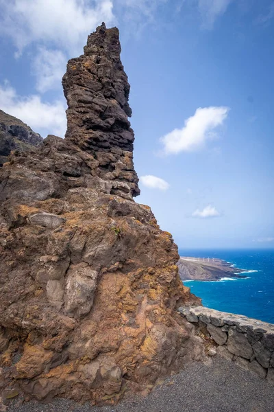 Route Côtière Dangereuse Travers Les Rochers Teno Sur Tenerife — Photo