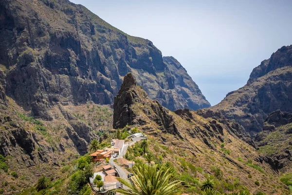 Fruchtig Grünes Bergdorf Masca Auf Den Teno Felsen Auf Teneriffa — Stockfoto