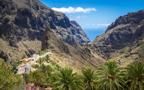 Fruchtig Grünes Bergdorf Masca Auf Den Teno Felsen Auf Teneriffa — Stockfoto