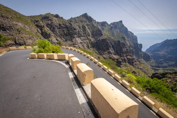 Route Montagne Sinueuse Travers Les Rochers Teno Village Masca Sur — Photo