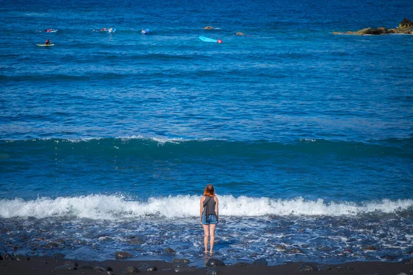 Perfecto Para Relajarse Costa Puerto Cruz Tenerife Islas Canaria España — Foto de Stock