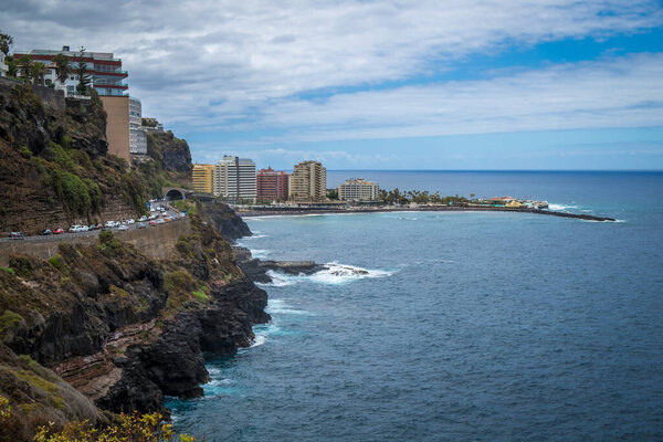Perfect relaxing at the coast in Puerto de la Cruz on Tenerife, Canaria Islands, Spain