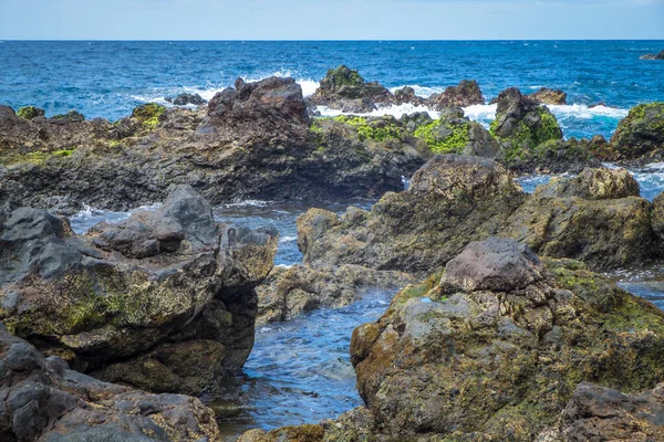 Maravilloso Lugar Para Nadar Relajarse Costa Natural Del Puerto Cruz —  Fotos de Stock