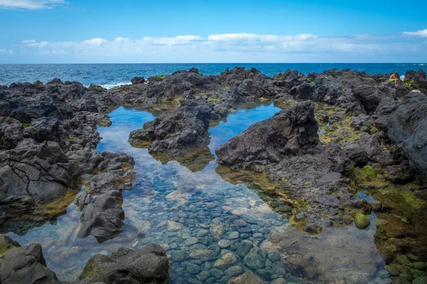 Maravilloso Lugar Para Nadar Relajarse Costa Natural Del Puerto Cruz —  Fotos de Stock