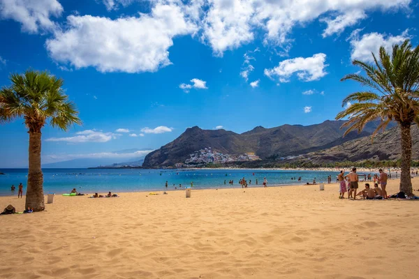 Playa Las Teresitas Tenerifa Daki Kumlu Plaj — Stok fotoğraf