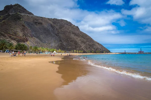 Praia Areia Playa Las Teresitas Tenerifa — Fotografia de Stock