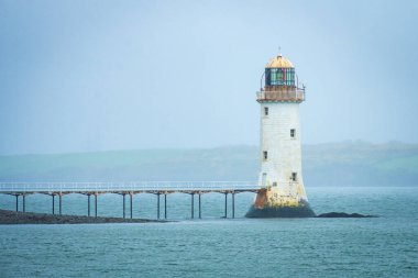 Lighthouse between Killimer and Tabert at the river Shannon, Ireland clipart