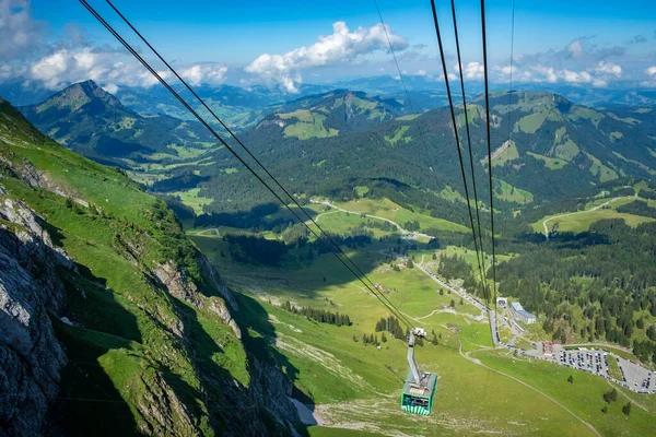 Seilbahn Von Der Schwägalp Auf Den Gipfel Des Saentis Der — Stockfoto