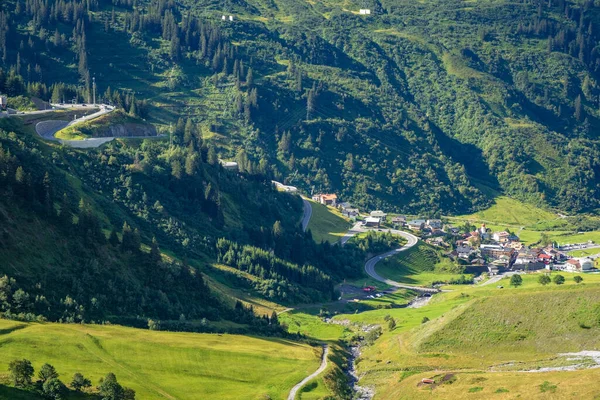 Widok Stuben Arlberg Vorarlberg Austria — Zdjęcie stockowe
