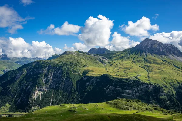 Vorarlberg, Avusturya 'daki Zuers ve Lech' e muhteşem manzara ve manzara