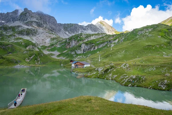 Merveilleux Paysage Réflexions Sur Zuerser See Vorarlberg Autriche — Photo
