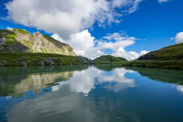 Merveilleux Paysage Réflexions Sur Zuerser See Vorarlberg Autriche — Photo