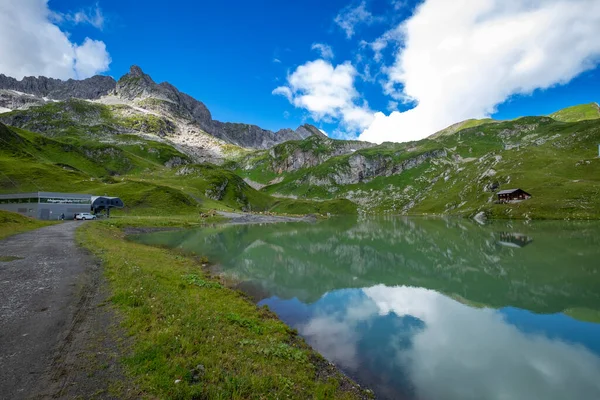 Prachtig Landschap Reflecties Zuersersee Vorarlberg Oostenrijk — Stockfoto