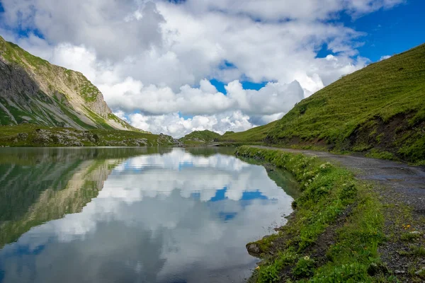 Merveilleux Paysage Réflexions Sur Zuerser See Vorarlberg Autriche — Photo