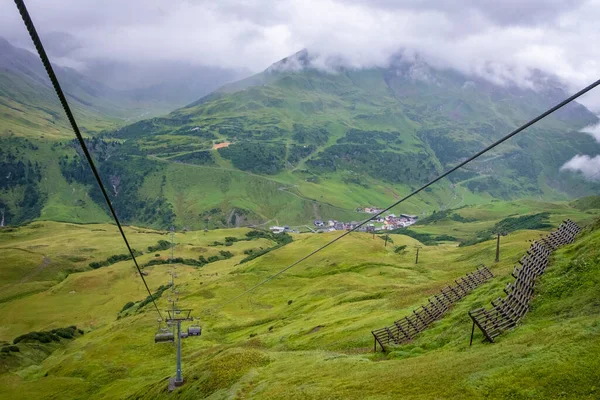 Használja Szék Lift Zuers Seekopf Tetejére Zuerser See — Stock Fotó