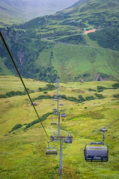 Használja Szék Lift Zuers Seekopf Tetejére Zuerser See — Stock Fotó