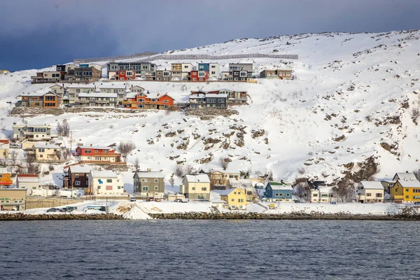 Casas Coloridas Hammerfest Ciudad Más Septentrional Norte Noruega Mundo —  Fotos de Stock