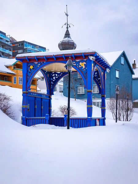 Maisons Colorées Hammerfest Ville Septentrionale Norvège Nord Monde — Photo