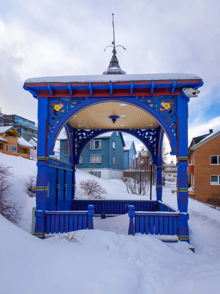 Maisons Colorées Hammerfest Ville Septentrionale Norvège Nord Monde — Photo