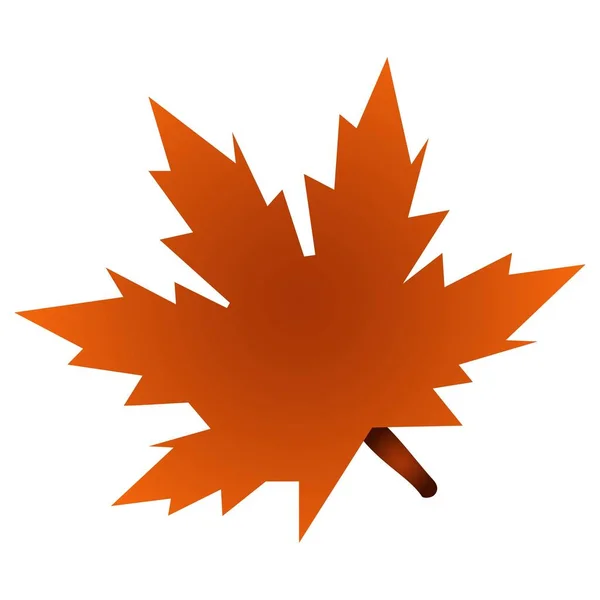 Una sola hoja de arce. Otoño. Símbolo canadiense. Vector — Vector de stock