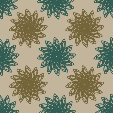 Soyut süs motifleriyle kusursuz tekrarlayan desen. vektör illüstrasyonu