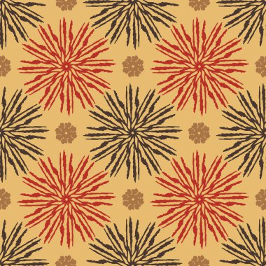 Renkli süsleme motifleriyle kusursuz tekrarlayan desen. vektör illüstrasyonu